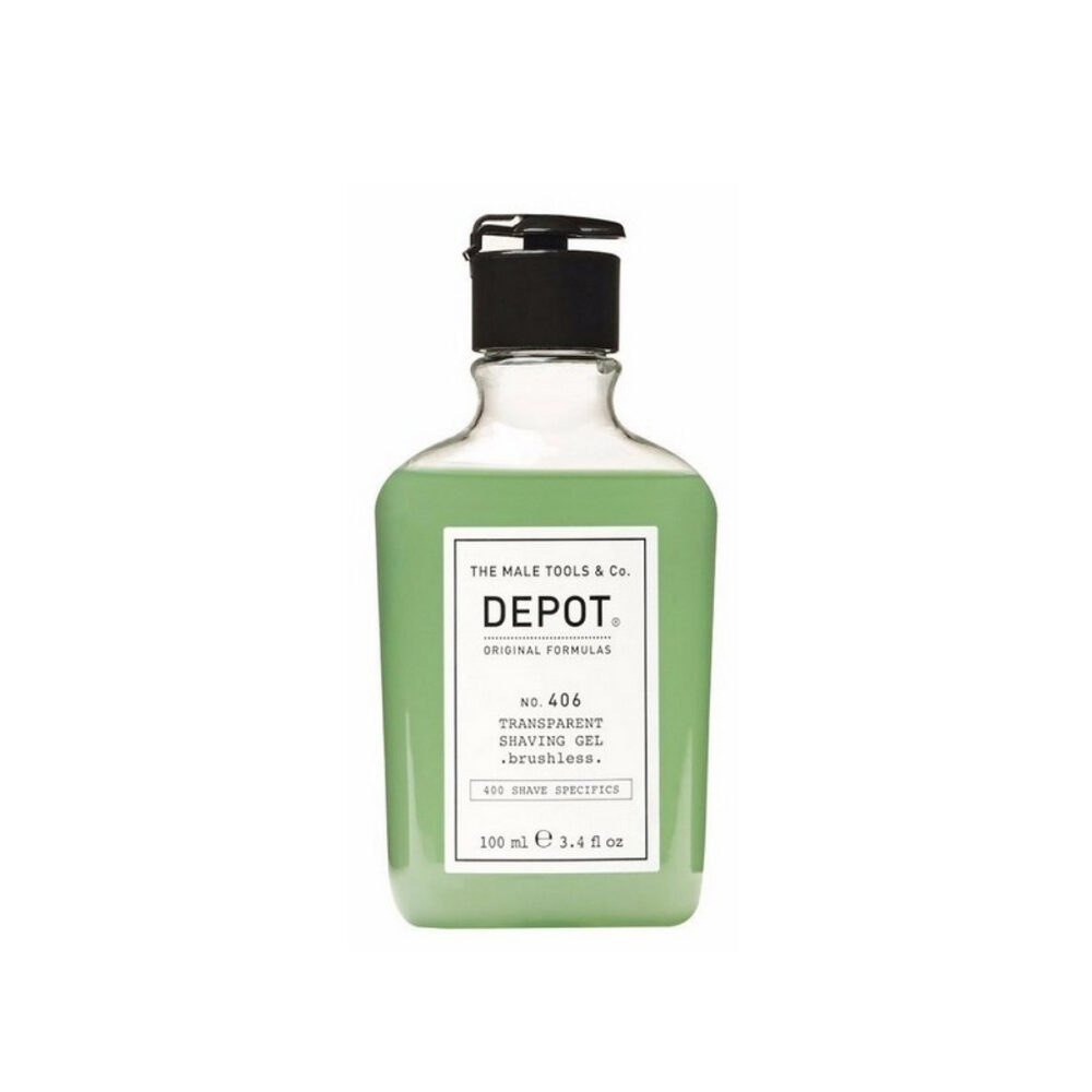 Depot No. 406 Brushless - Διάφανο Τζελ Ξυρίσματος 100ml